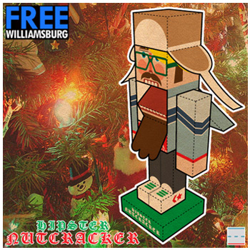 FREEwilliamsburg Hipster Nutcracker Paper Foldables paper toy