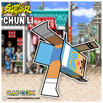 Capcom Street Fighter Chun Li Paper Foldables paper toy