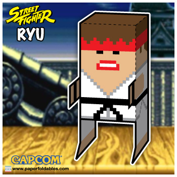 Capcom Street Fighter Ryu Paper Foldables paper toy
