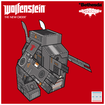 Wolfenstein The New Order Faust Paper Foldables paper toy