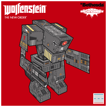 Wolfenstein The New Order Heavy Robot Paper Foldables paper toy