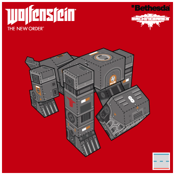Wolfenstein The New Order Panzerhund Paper Foldables paper toy