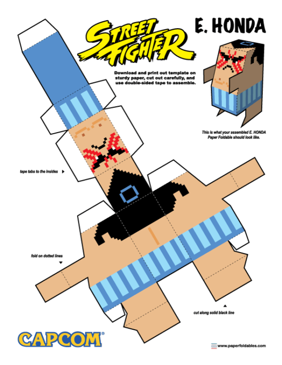 Street Fighter – Paper Foldables